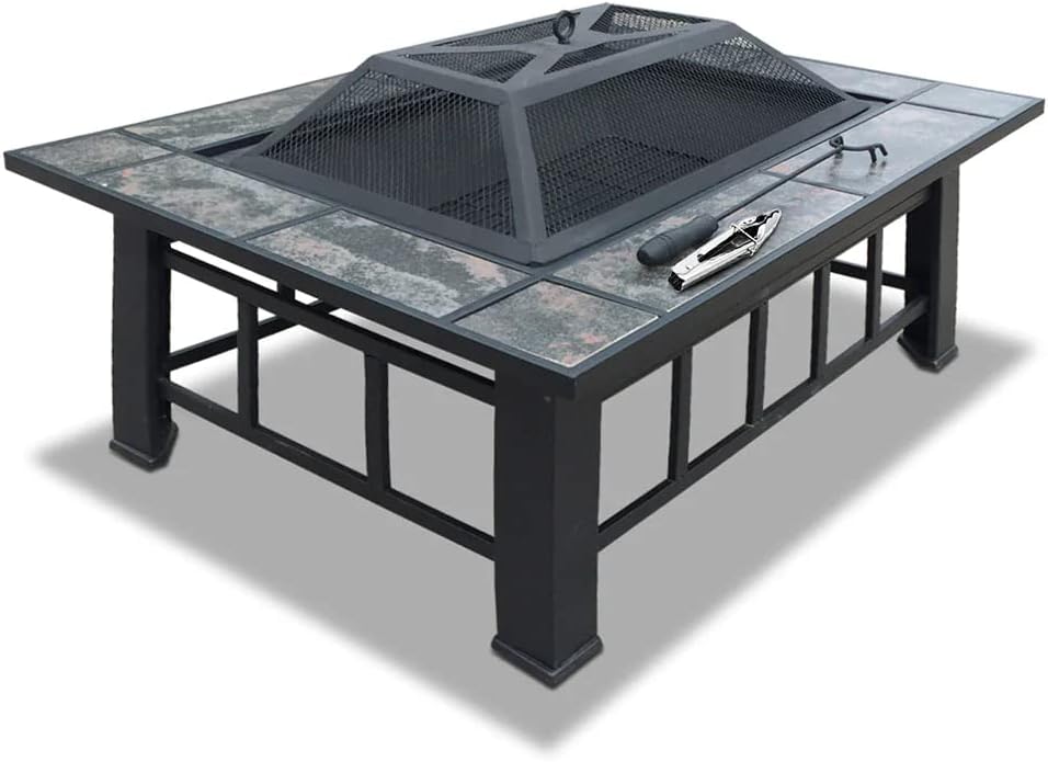 Grillz Fire Pit BBQ Grill Ice Bucket 3-In-1 Table