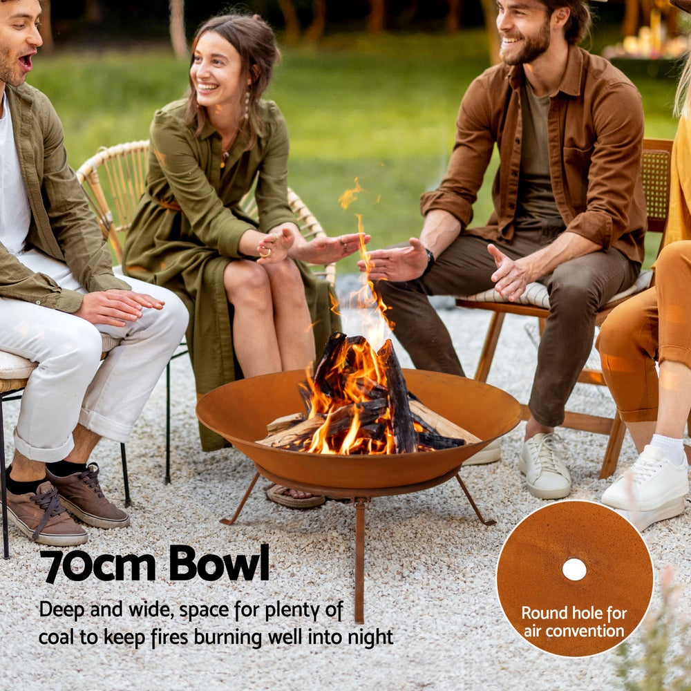 Fire pit 70cm Rustic Iron Bowl