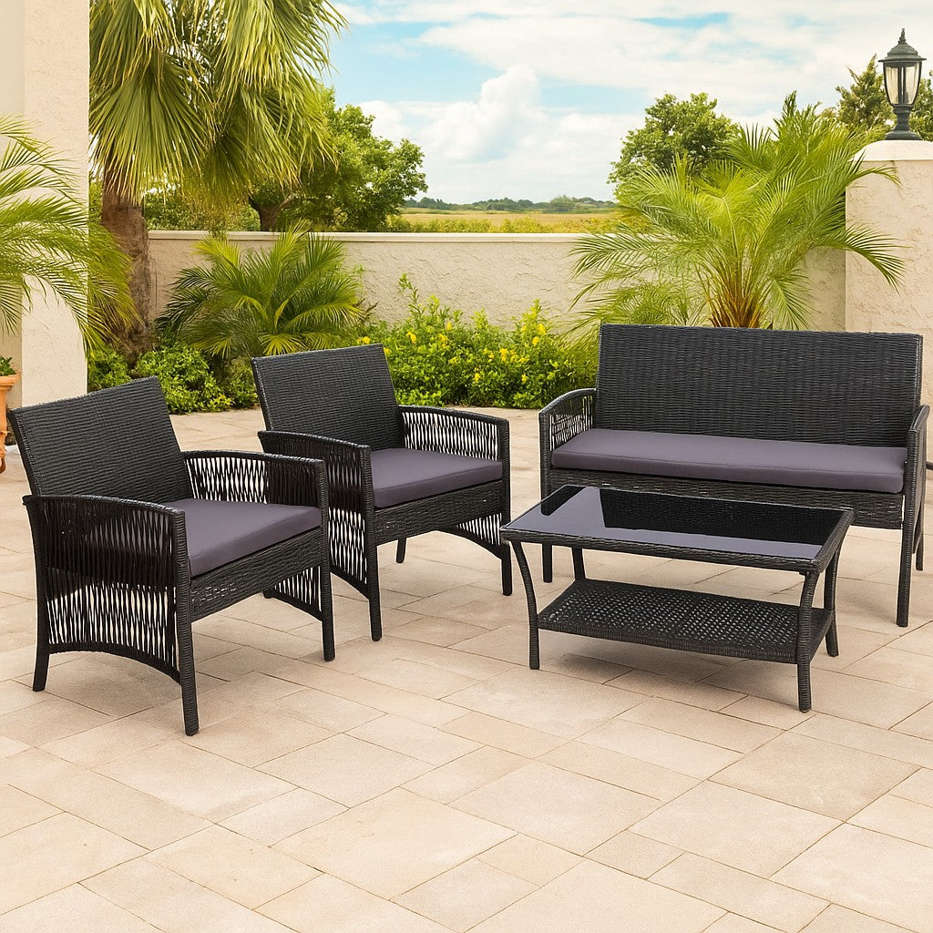 4PCS Outdoor Sofa Set Wicker
