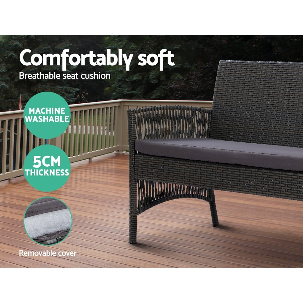 4PCS Outdoor Sofa Set Wicker